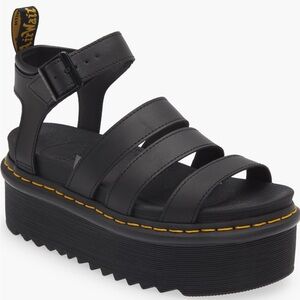 Dr. Martens Black Strap Platform Women's Sandals